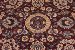 handmade Transitional Agra Tabriz Aubergine Blue Hand Knotted RECTANGLE 100% WOOL area rug 9x13