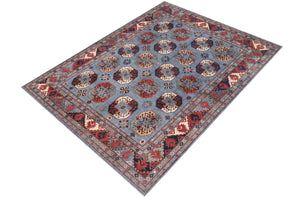 handmade Transitional Sarapi Lt. Blue Beige Hand-made RECTANGLE 100% WOOL area rug 8' x 10'