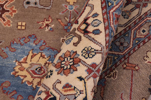 handmade Transitional Kafkaz Brown Beige Hand-made RECTANGLE 100% WOOL area rug 8' x 9'