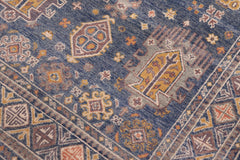 handmade Geometric Kafkaz Lt. Blue Lt. Blue Hand-made RECTANGLE 100% WOOL area rug 4' x 6'