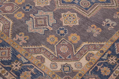 handmade Traditional Kafkaz Gray Lt. Blue Hand-made RECTANGLE 100% WOOL area rug 4' x 6'