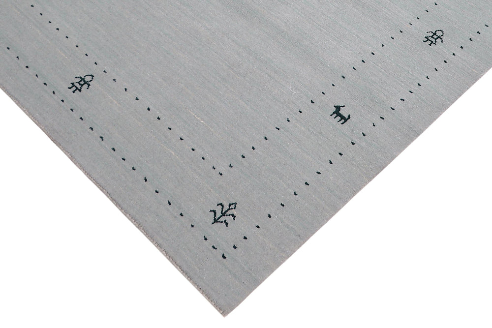handmade Modern Gabbeh Ivory Ivory Hand-made RECTANGLE 100% WOOL area rug 9' x 12'