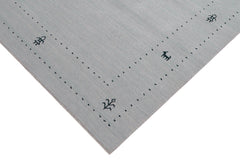handmade Modern Gabbeh Ivory Ivory Hand-made RECTANGLE 100% WOOL area rug 9' x 12'