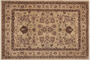 handmade Traditional Kafkaz Taupe Tan Hand Knotted RECTANGLE 100% WOOL area rug 9x12