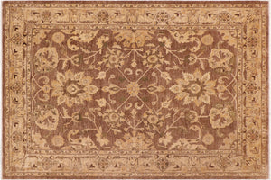 Oriental Ziegler Theresa Brown/Beige Hand Knotted Wool Rug - 8'5'' x 11'5''