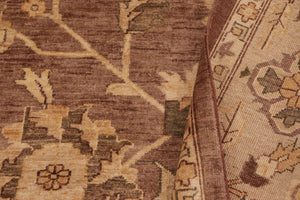 handmade Traditional Kafkaz Brown Beige Hand Knotted RECTANGLE 100% WOOL area rug 8x11
