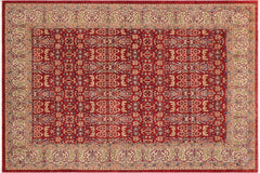 handmade Transitional Kafkaz Red Lt. Green Hand Knotted RECTANGLE 100% WOOL area rug 9' x 12'