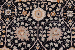 handmade Transitional Design Black Lt. Tan Hand Knotted RECTANGLE 100% WOOL area rug 6' x 9'