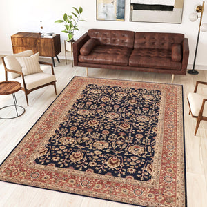 handmade Transitional Kafkaz Blue Brown Hand Knotted RECTANGLE 100% WOOL area rug 9' x 12'
