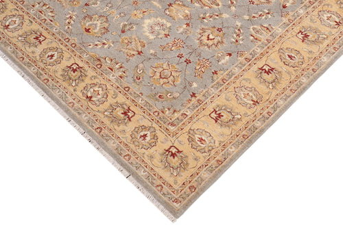 handmade Transitional Kafkaz Blue Beige Hand Knotted RECTANGLE 100% WOOL area rug 7' x 10'