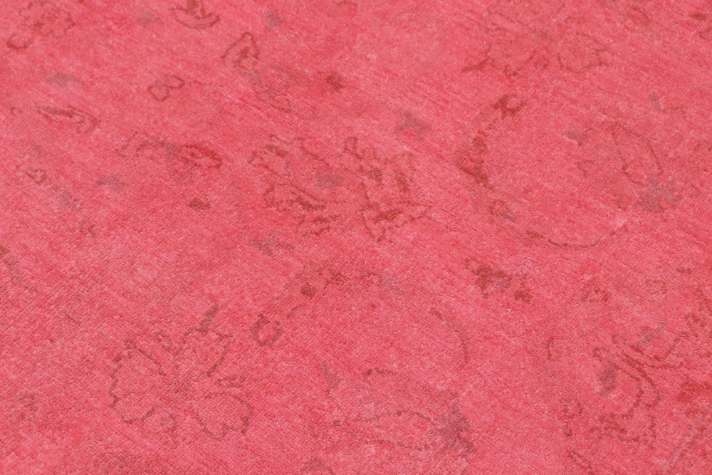 handmade Over Dyed Over Dyed Pink Blue Hand Knotted RECTANGLE 100% WOOL area rug 8' x 10'