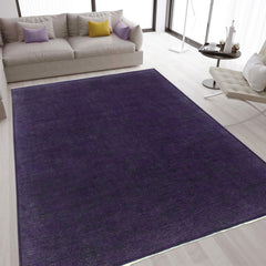 handmade Over Dyed Over Dyed Purple Purple Hand Knotted RECTANGLE 100% WOOL area rug 9' x 12'
