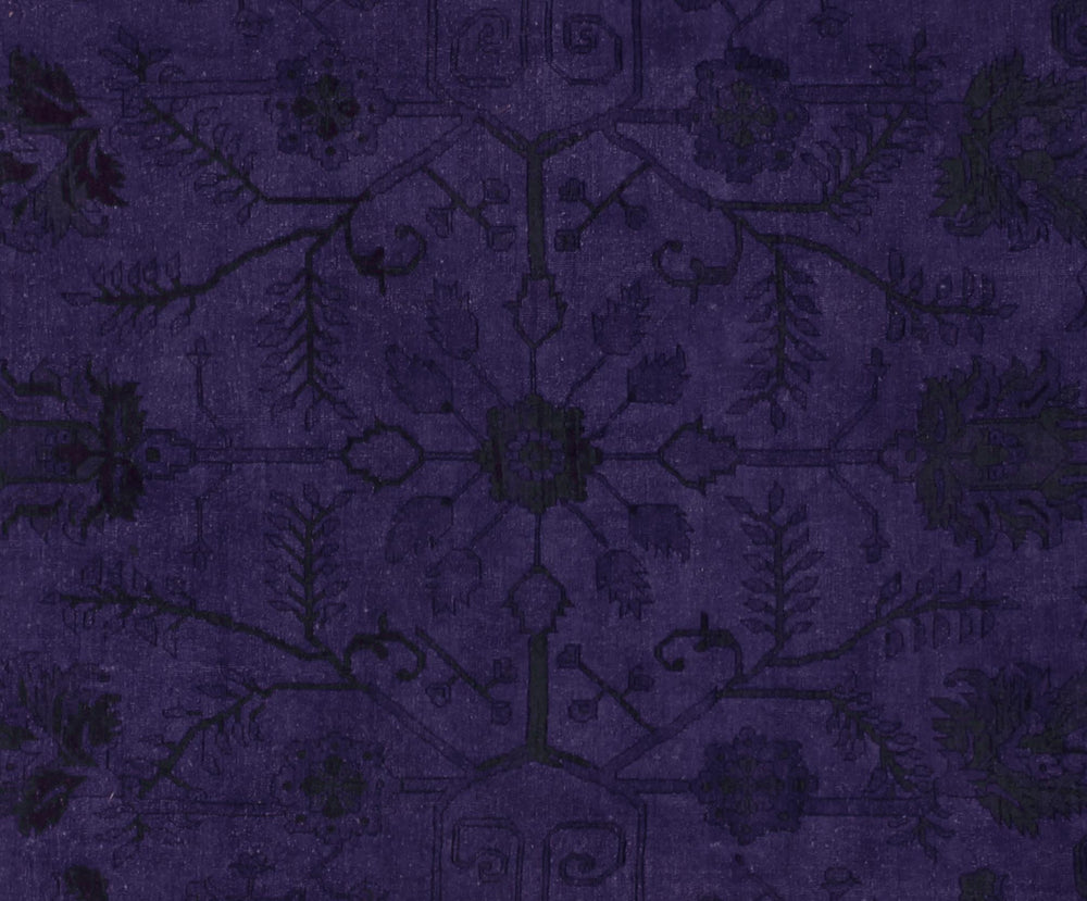 handmade Over Dyed Over Dyed Blue Blue Hand Knotted RECTANGLE 100% WOOL area rug 9' x 11'