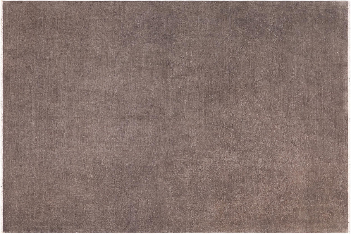 handmade Over Dyed Over Dyed Lt. Gray Lt. Gray Hand Knotted RECTANGLE 100% WOOL area rug 8' x 10'