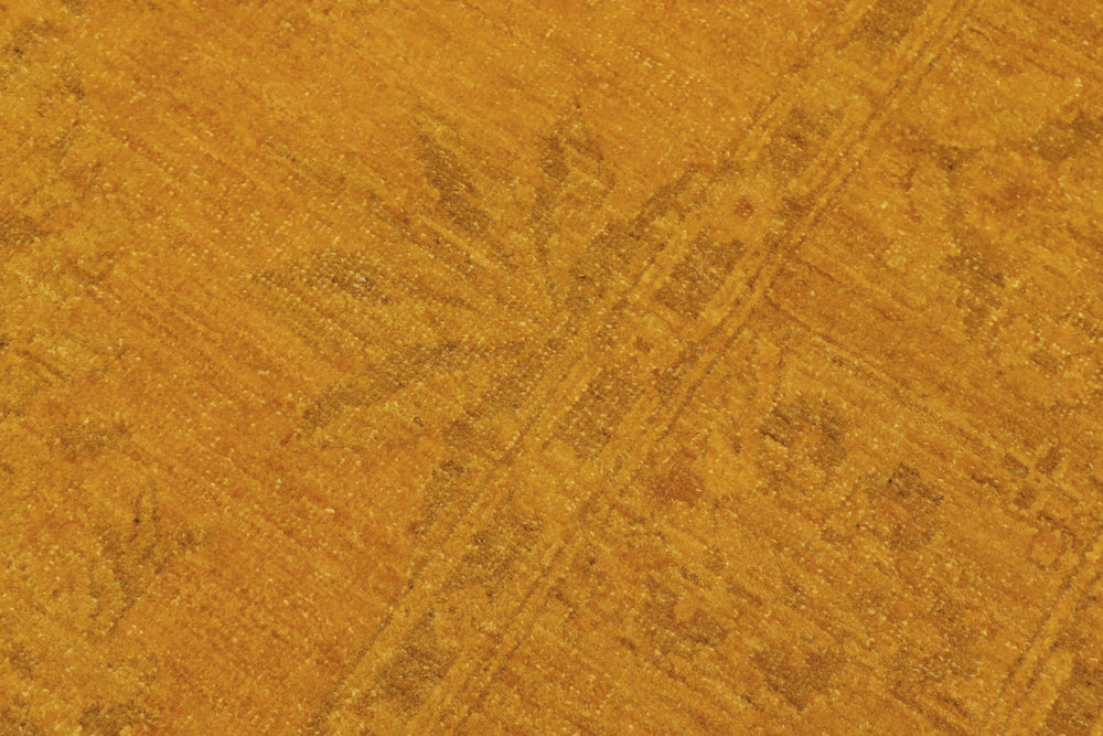 handmade Over Dyed Over Dyed Dark Gold Yellow Hand Knotted RECTANGLE 100% WOOL area rug 8' x 10'