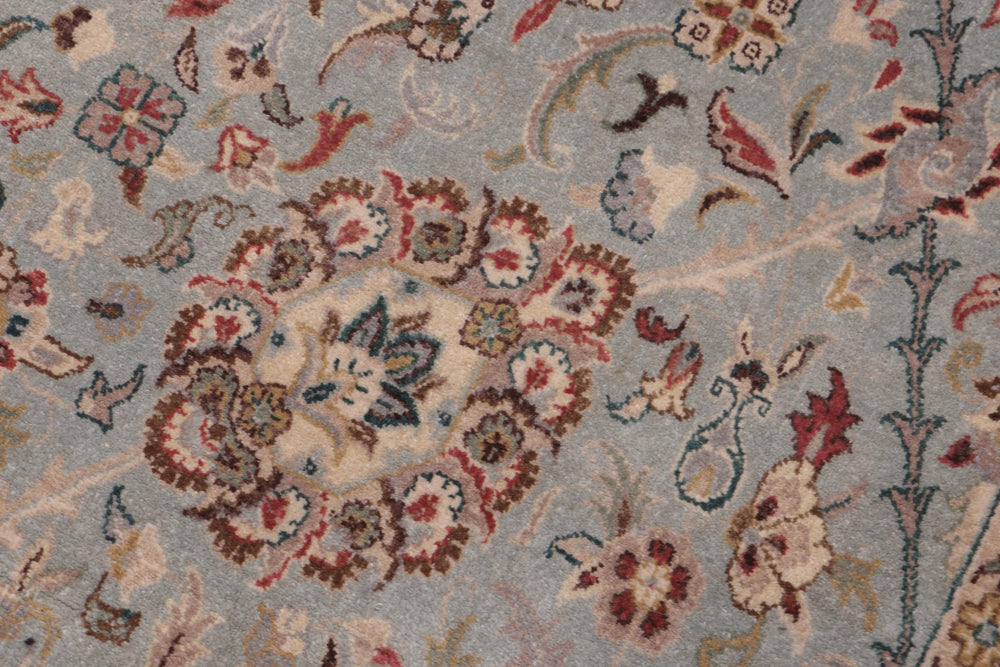 handmade Traditional  Lt. Blue  Hand Knotted  100% WOOL area rug 12' x 18'