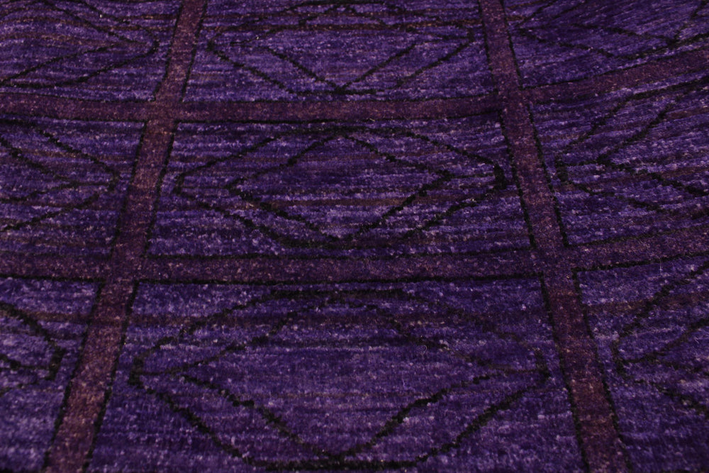 handmade Over Dyed Over Dyed Purple Red Hand Knotted RECTANGLE 100% WOOL area rug 5' x 6'