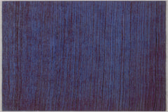 handmade Over Dyed Over Dyed Blue Blue Hand Knotted RECTANGLE 100% WOOL area rug 4' x 6'