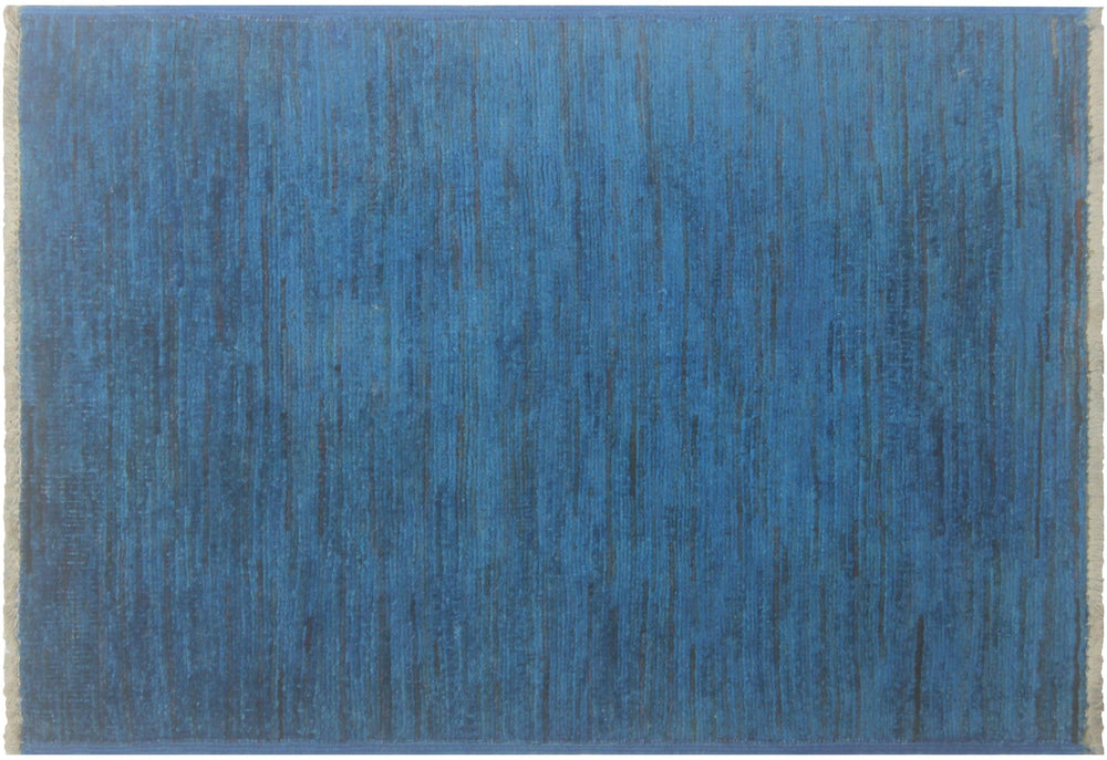 handmade Over Dyed Over Dyed Lt. Blue Red Hand Knotted RECTANGLE 100% WOOL area rug 2' x 3'