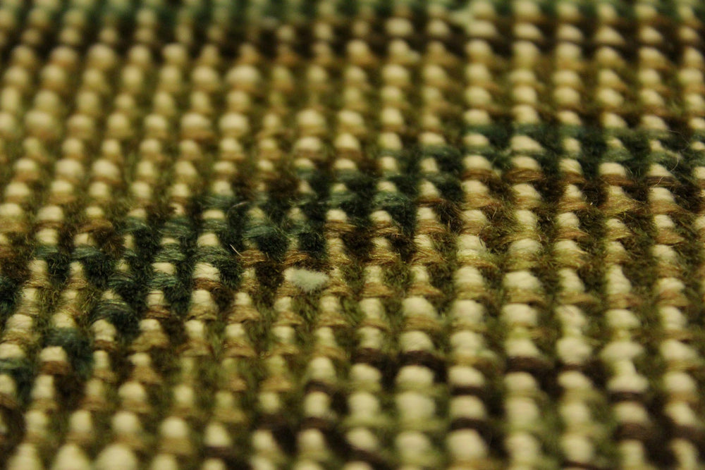 handmade Modern Vintage Green Gray Hand Knotted RECTANGLE 100% WOOL area rug 10' x 13'