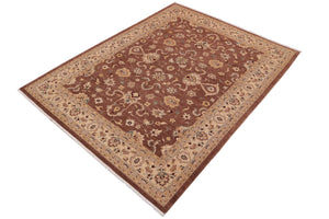 handmade Traditional Kafkaz Brown Beige Hand Knotted RECTANGLE 100% WOOL area rug 9x11