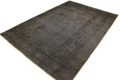 handmade Modern Vintage Blue Brown Hand Knotted RECTANGLE 100% WOOL area rug 6' x 10'