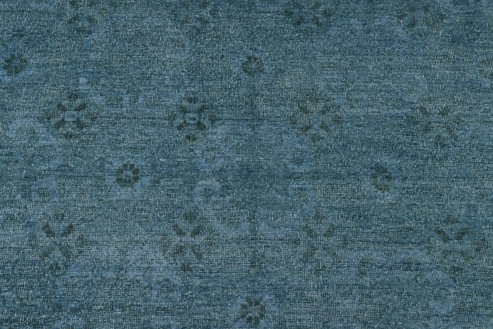 handmade Over Dyed Over Dyed Bluish Gray Gray Hand Knotted RECTANGLE 100% WOOL area rug 8' x 10'