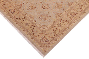 handmade Traditional Kafkaz Bluish Gray Tan Hand Knotted RECTANGLE 100% WOOL area rug 9x11