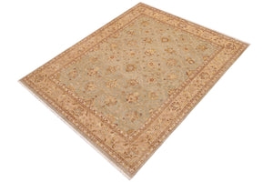 handmade Traditional Kafkaz Lt. Gray Lt. Green Hand Knotted RECTANGLE 100% WOOL area rug 9x12
