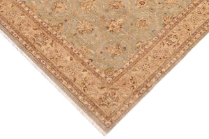 handmade Traditional Kafkaz Lt. Gray Lt. Green Hand Knotted RECTANGLE 100% WOOL area rug 9x12