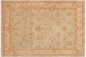 handmade Traditional Kafkaz Lt. Gray Lt. Green Hand Knotted RECTANGLE 100% WOOL area rug 9x12