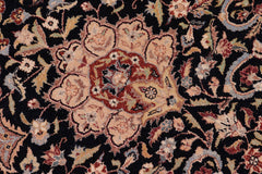 handmade Traditional Kashan Blue Tan Hand Knotted RECTANGLE 100% WOOL area rug 6x9