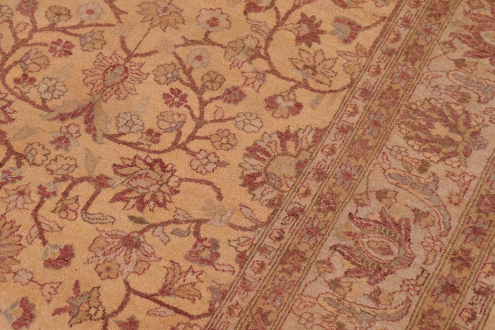 handmade Transitional Kafkaz Gold Lt. Gray Hand Knotted RECTANGLE 100% WOOL area rug 6' x 9'