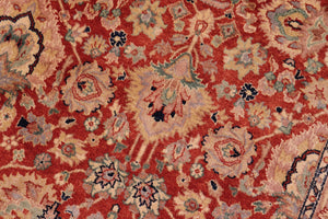 handmade Traditional Lahore Rust Tan Hand Knotted RECTANGLE 100% WOOL area rug 6' x 9'