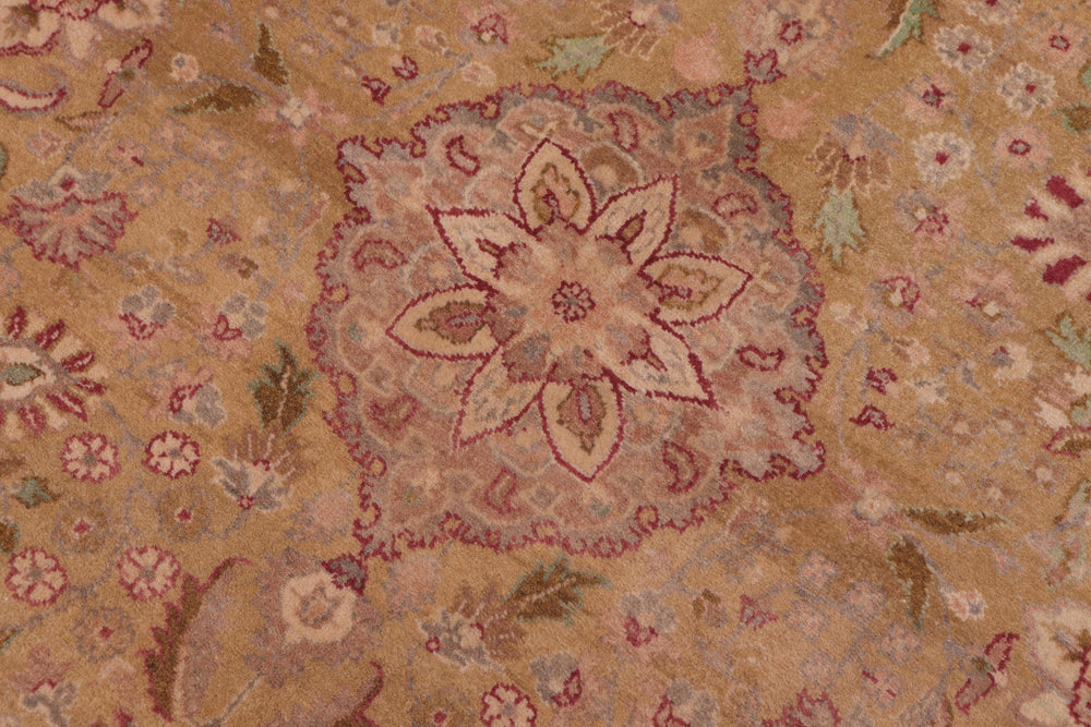 handmade Transitional Sultanabad Gold Gray Hand Knotted RECTANGLE 100% WOOL area rug 6x9