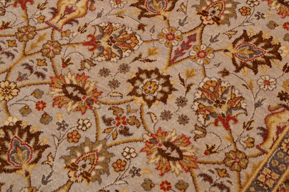 handmade Transitional Design Lt. Gray Gold Hand Knotted RECTANGLE 100% WOOL area rug 6' x 9'