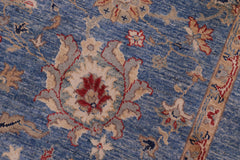 handmade Traditional Kafkaz Blue Tan Hand Knotted RECTANGLE 100% WOOL area rug 8x10