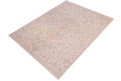 handmade Traditional Kafkaz Ivory Gray Hand Knotted RECTANGLE 100% WOOL area rug 8' x 10'