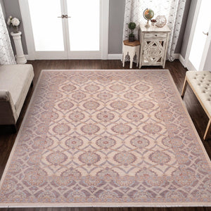 handmade Transitional Kafkaz Ivory Gray Hand Knotted RECTANGLE 100% WOOL area rug 5' x 8'