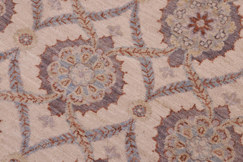 handmade Transitional Kafkaz Ivory Gray Hand Knotted RECTANGLE 100% WOOL area rug 5' x 8'