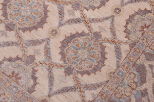handmade Transitional Kafkaz Ivory Gray Hand Knotted RECTANGLE 100% WOOL area rug 5' x 8'