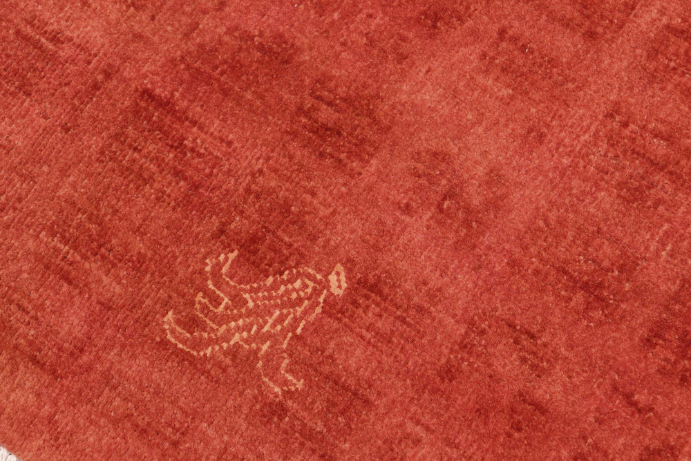 handmade Over Dyed Over Dyed Rust Orange Hand Knotted RECTANGLE 100% WOOL area rug 6' x 9'