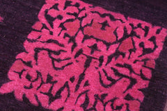 handmade Over Dyed Over Dyed Purple Pink Hand Knotted RECTANGLE 100% WOOL area rug 4' x 6'