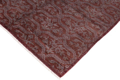 handmade Over Dyed Over Dyed Rust Blue Hand Knotted RECTANGLE 100% WOOL area rug 5' x 7'