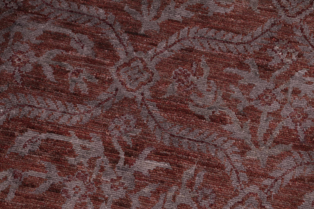 handmade Over Dyed Over Dyed Rust Blue Hand Knotted RECTANGLE 100% WOOL area rug 5' x 7'
