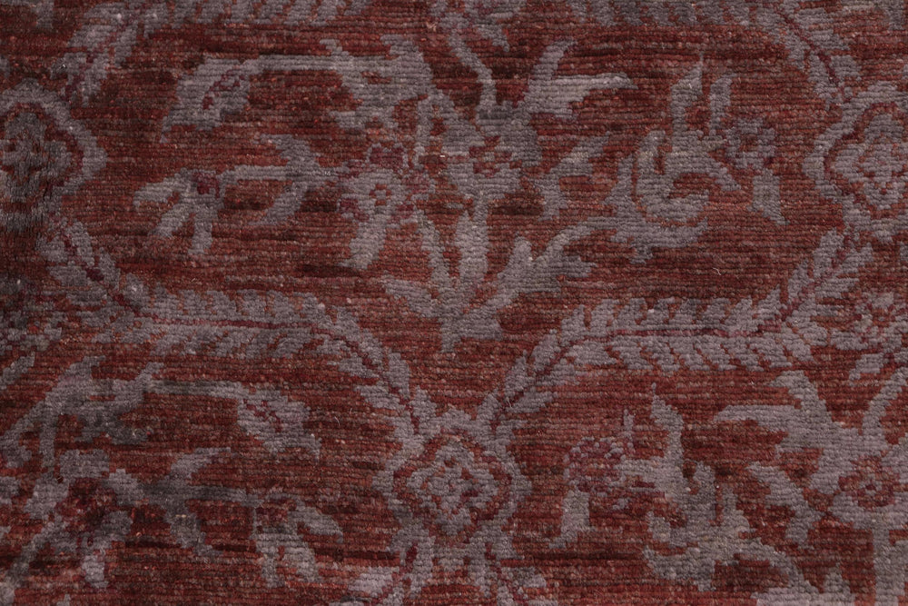 handmade Over Dyed Over Dyed Rust Blue Hand Knotted RECTANGLE 100% WOOL area rug 5' x 7'