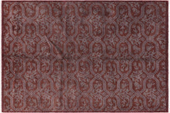 handmade Over Dyed Over Dyed Rust Blue Hand Knotted RECTANGLE 100% WOOL area rug 5' x 7'