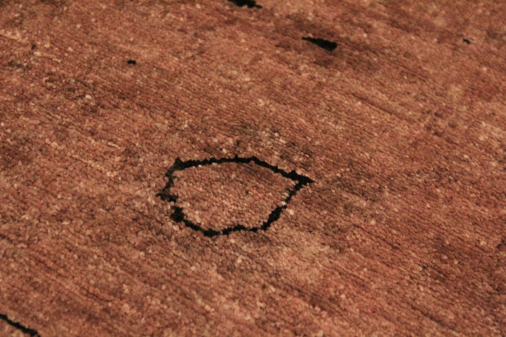 handmade Over Dyed Over Dyed Brown Dark Brown Hand Knotted RECTANGLE 100% WOOL area rug 4' x 6'