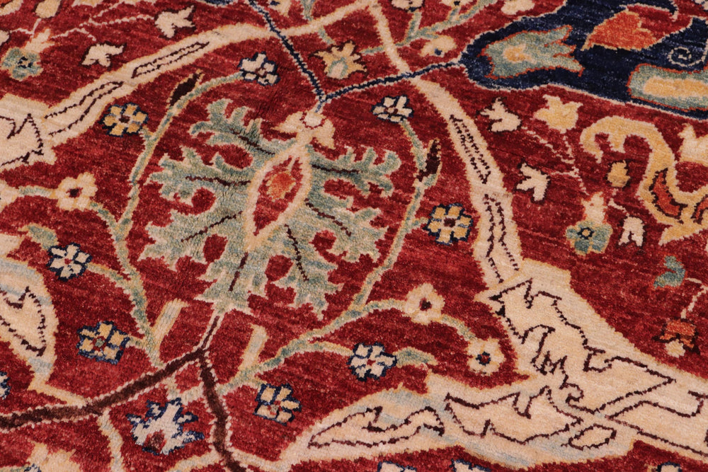 handmade Traditional Kafkaz Rust Rust Hand Knotted RECTANGLE 100% WOOL area rug 8x10