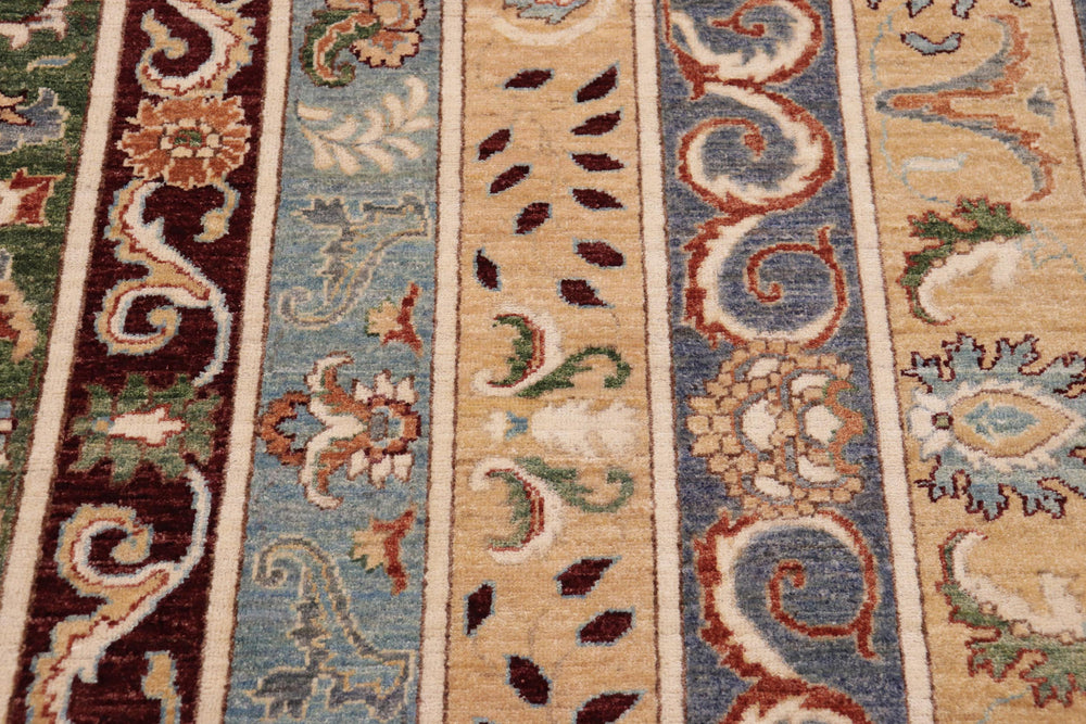 handmade Geometric Kurjean Tan Rust Hand Knotted RECTANGLE 100% WOOL area rug 9x12